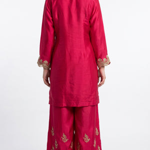 Rani Satin Crepe Indo Western with Gota, Mirror and Pearl Embroidery 2