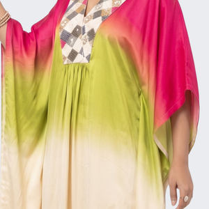 Pink Satin Indo Western with Cutdana, Sequins and Pearl Embroidery 2