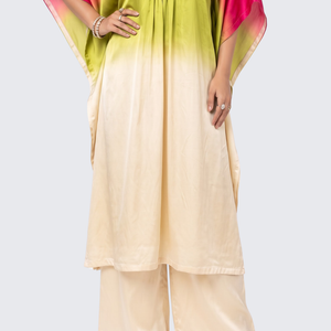 Pink Satin Indo Western with Cutdana, Sequins and Pearl Embroidery 5