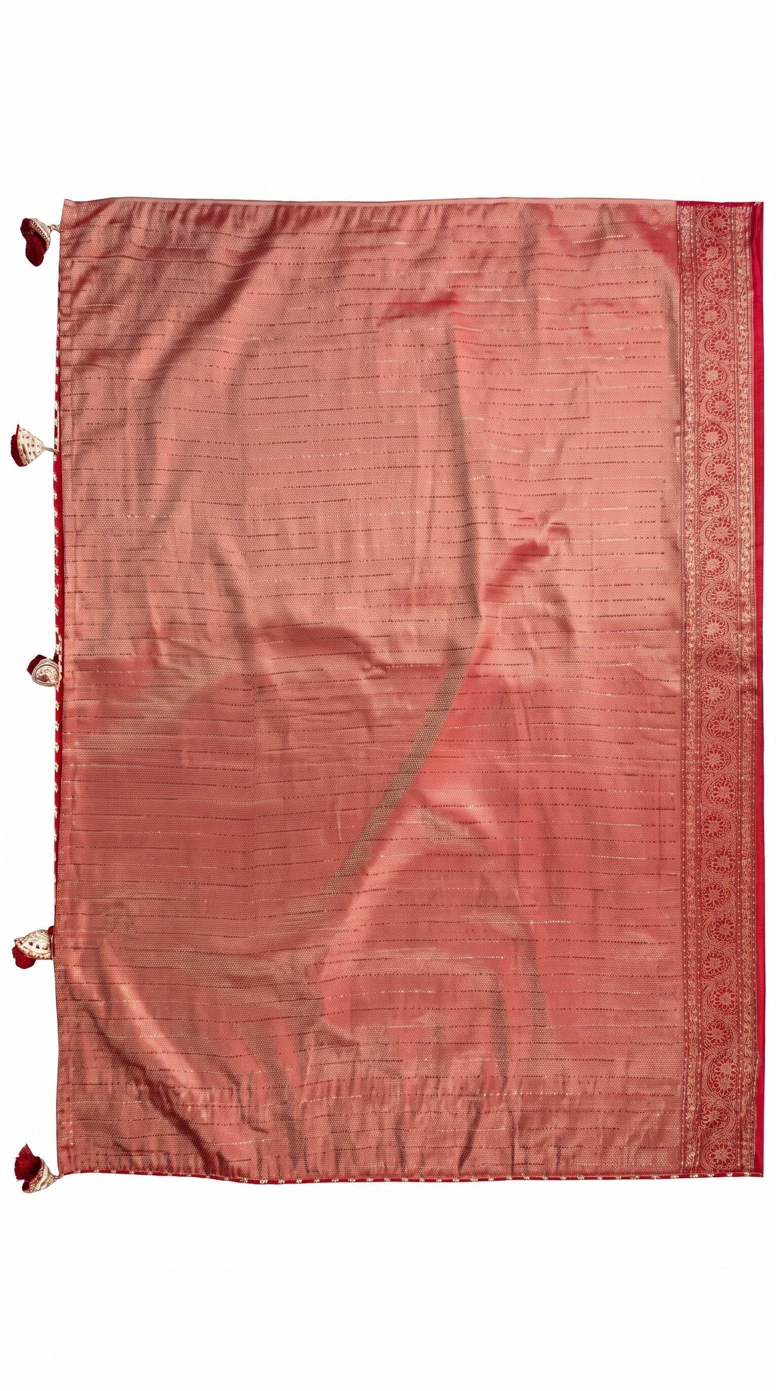 Ivory Banarasi Saree Embellished With Zari, Stone, Sequins & Mirror Work