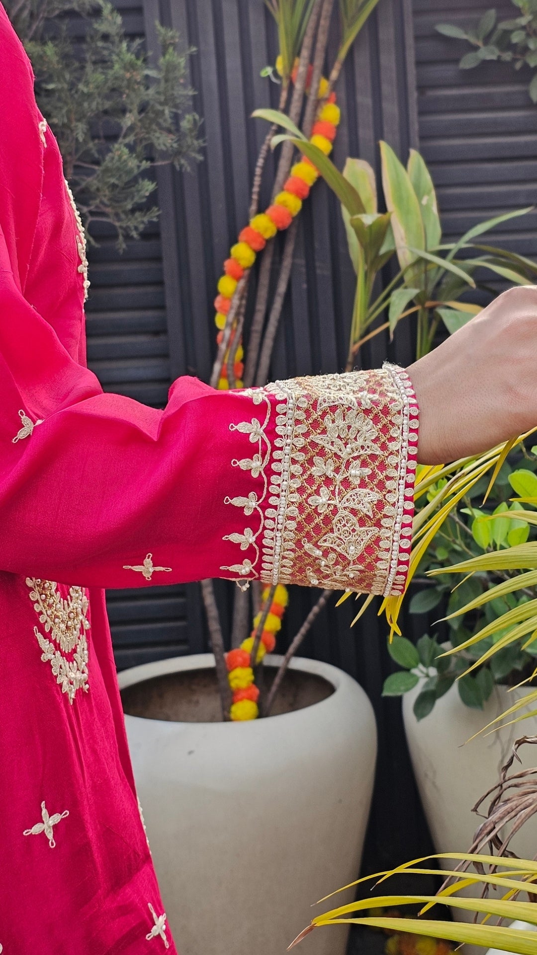 Rani Dola Silk Indo-Western with Dori, Moti & Sequin Work