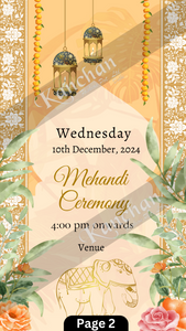 Floral Video Wedding Invite