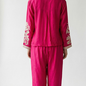 Rani Cotton Silk Coord Set with Thread and Mirror Work