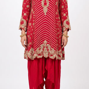 Chinon Indo Western with Cutdana, Sequins and Pearl Embroidery 2