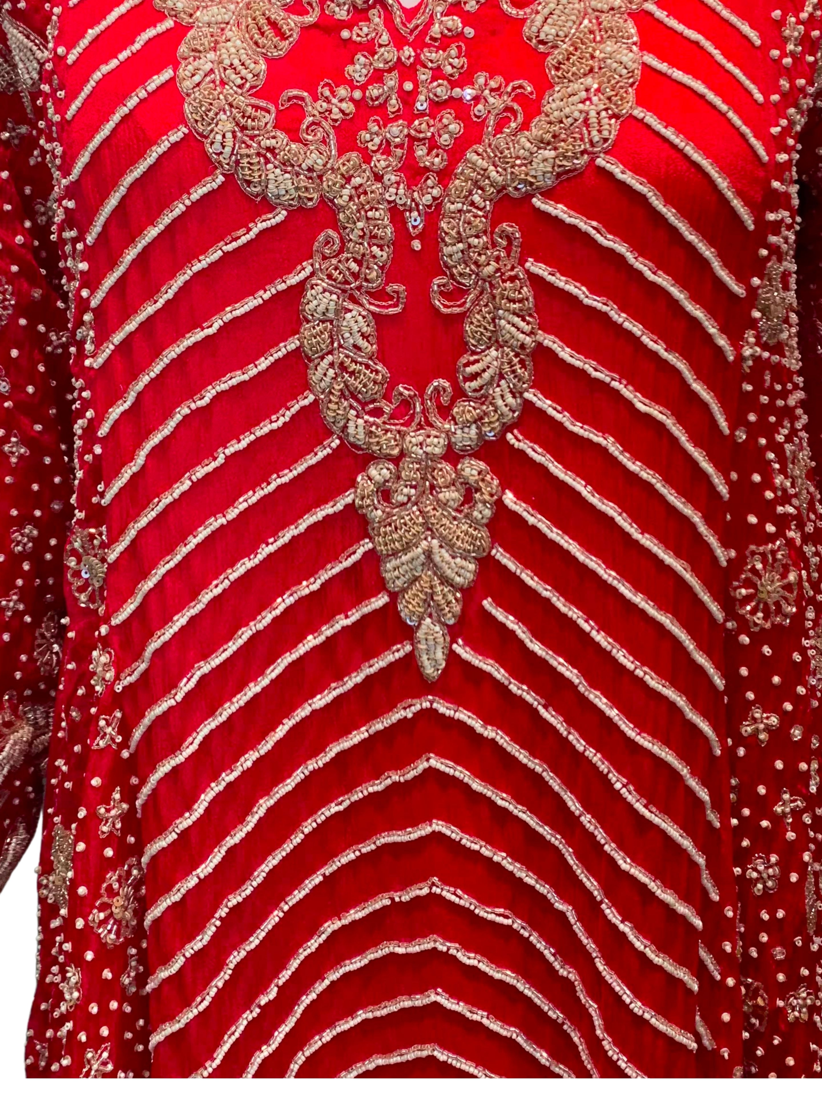 Chinon Indo Western with Cutdana, Sequins and Pearl Embroidery 5