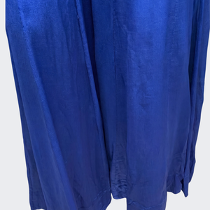 Blue Chinon Indo Western with Cutdana, Sequins and Dabka Embroidery 4