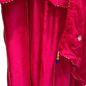 Raw Silk Indo Western with Zari, Sequins and Pearl Embroidery