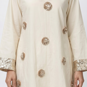 Summer Festive 3 Piece Cotton Coord Set with Gota Work