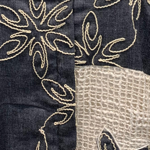 Black Handloom Cotton Coord Set with Thread Work