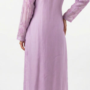 Muted Pastel Pink Organza Suit with Sequins, Cutdana & Moti Detailing