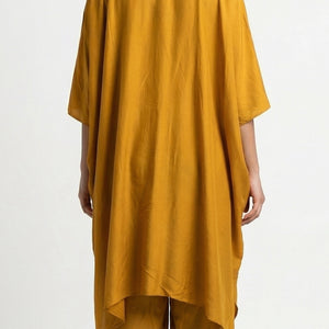 Mustard Dola Silk Coord Set with Zari, Sequins, Dabka and Thread Work