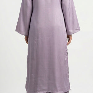 Lavender Chinon Suit Embellished with Cutdana Detailing