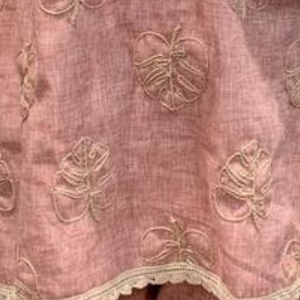 Pink Handloom Cotton Coord Set with Moti, Kodi and Thread Work