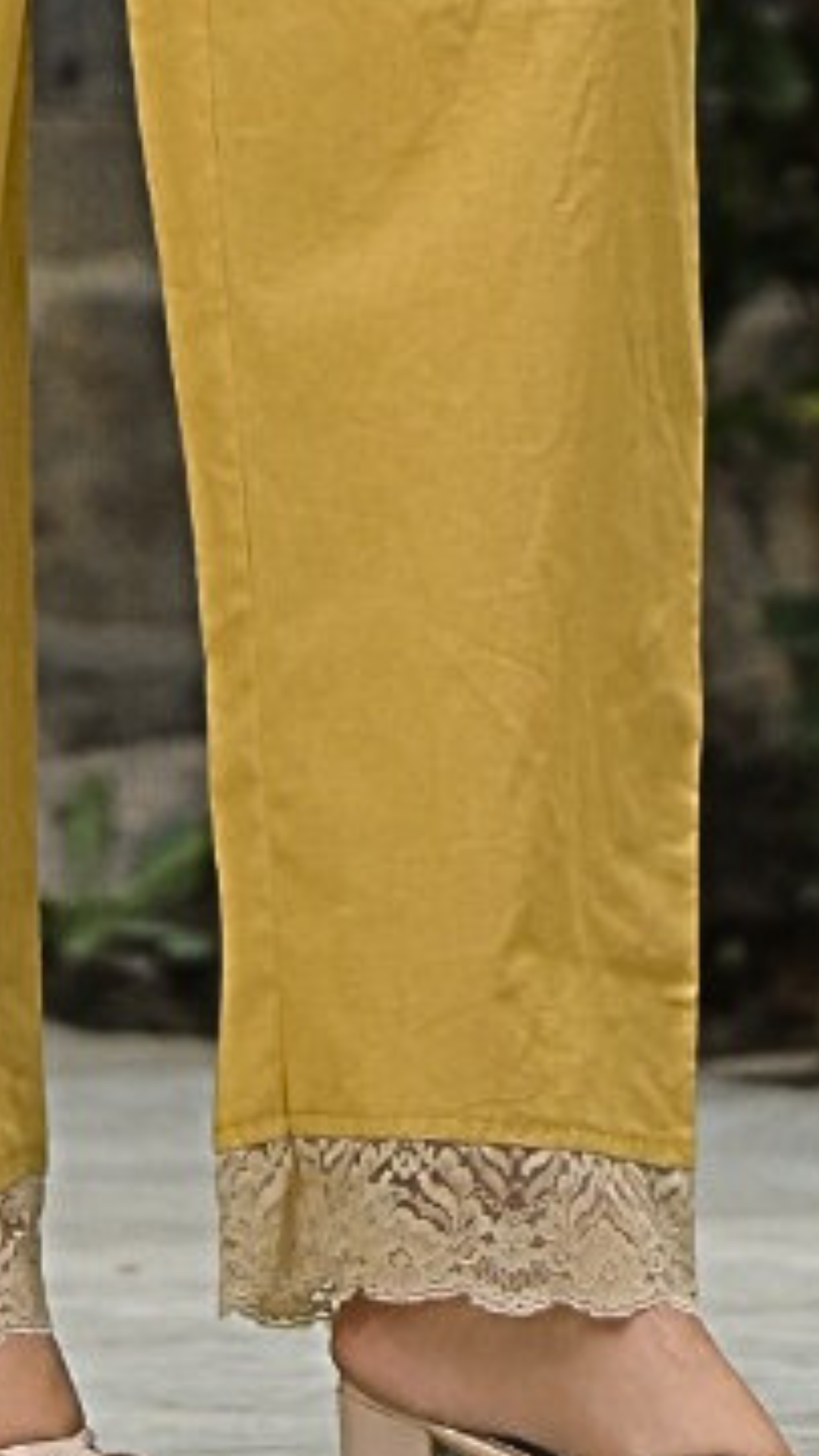 Yellow Cotton Coord Set with Thread Embroidery