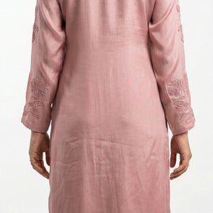 Pink Chinon Suit with Sequins & Cutdana Detailing