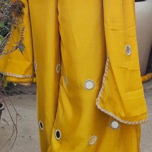 Chinon Indo-Western Embellished with Zari & Mirror Work