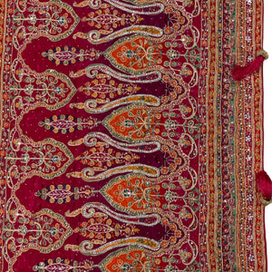 Fuchsia Tissue Silk Saree with Zari, Sequins & Cutdana work