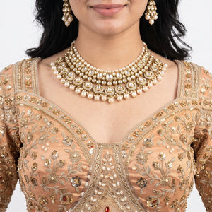 Baby Pink Tissue Saree with Zari, Cutdana & Sequins Work