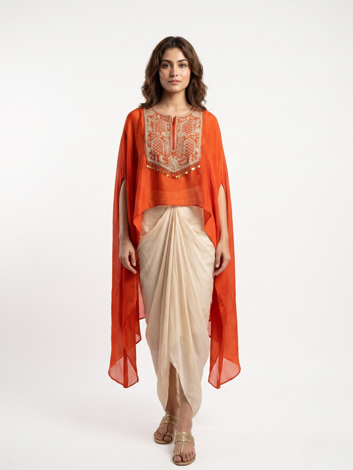 Chinon Indo Western with Cutdana and Sequins Embroidery 2