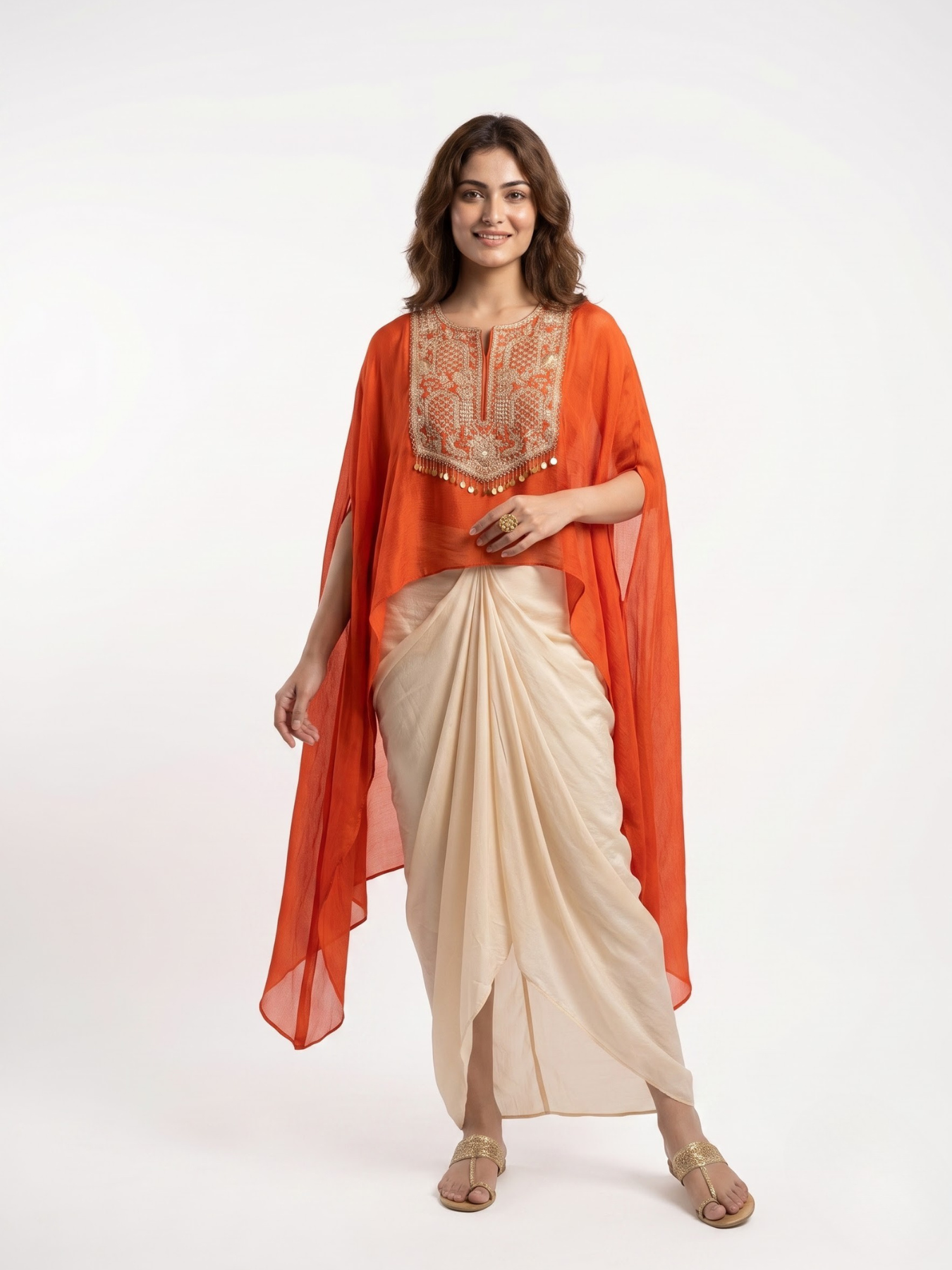 Chinon Indo Western with Cutdana and Sequins Embroidery 3