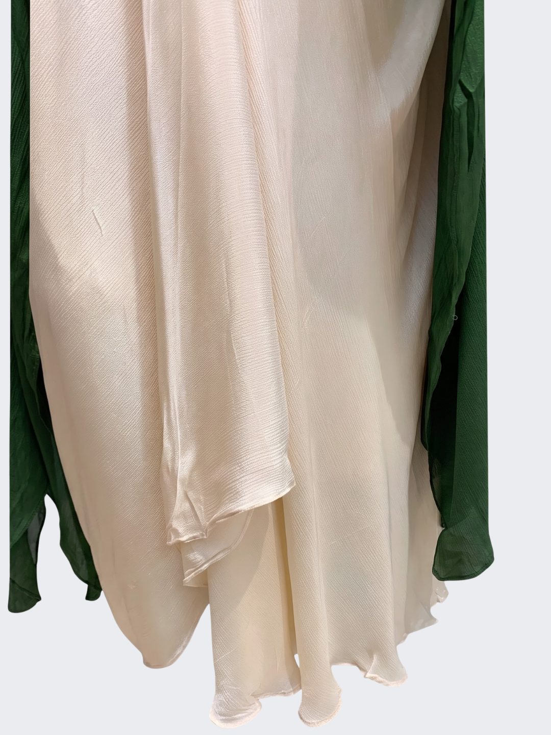 Olive Chinon Indo Western with Cutdana and Sequins Embroidery 4