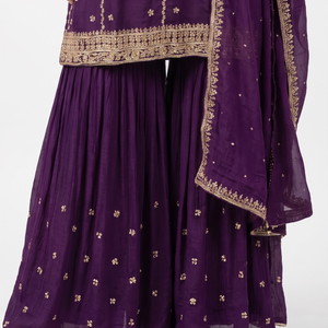 Chinon Indo Western with Cutdana and Sequins Embroidery 4