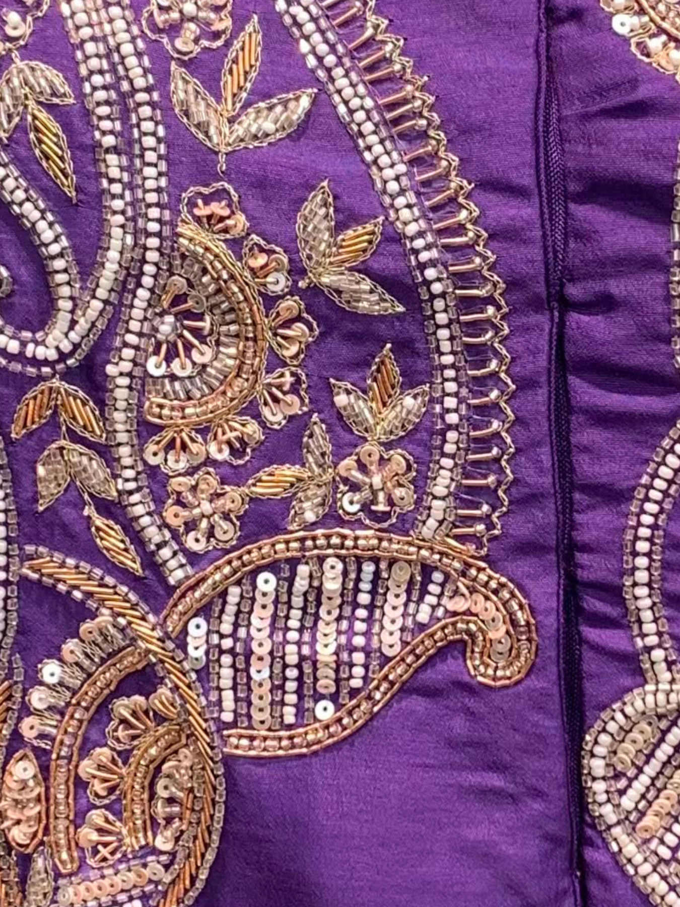 Silk Indo Western with Cutdana, Sequins, Pearl and Dabka Embroidery 5