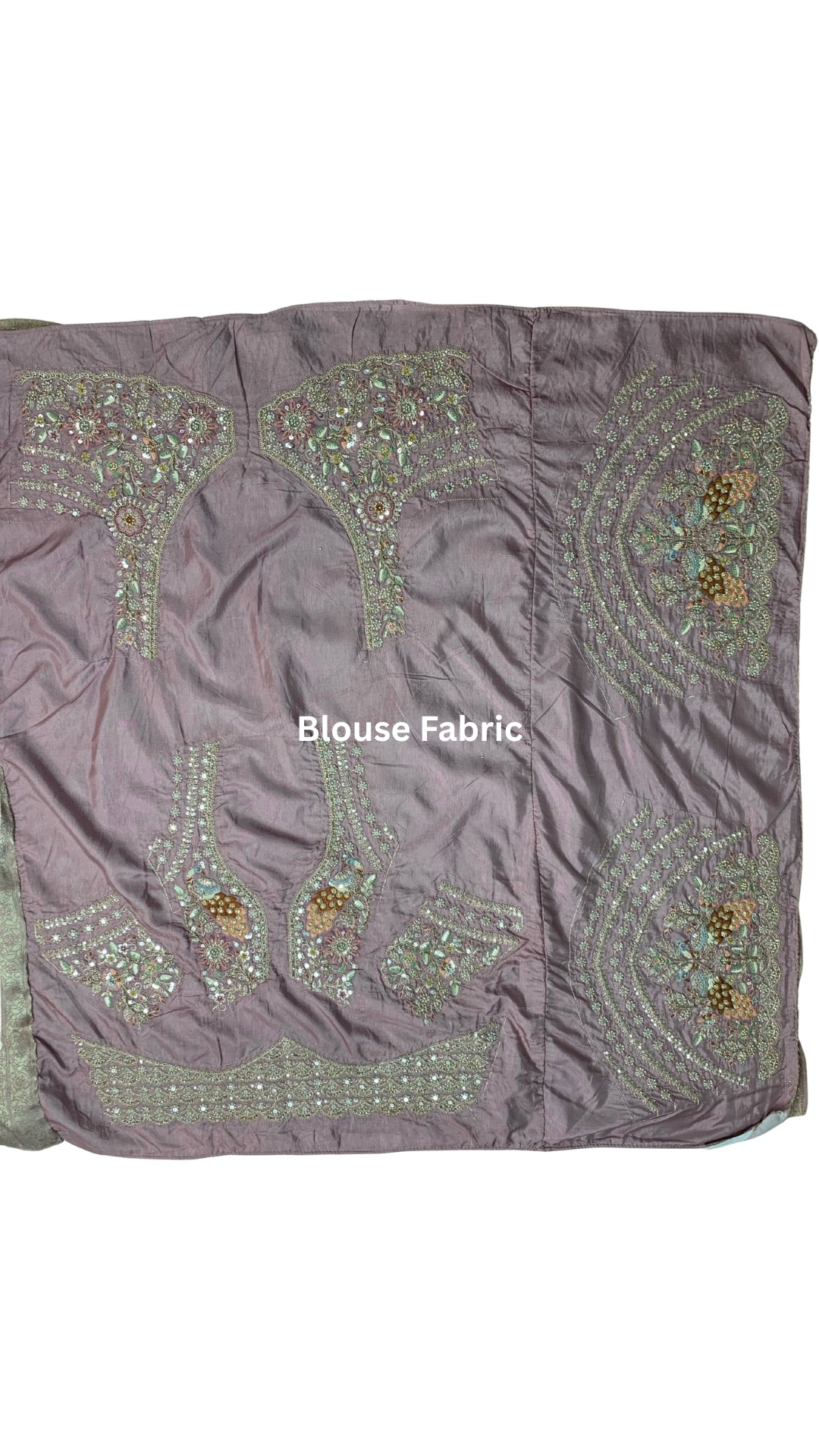 Mauve Tissue Unstitched Saree with Zardozi, Zari & Dabka Work