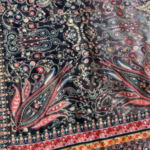 Black Banarasi Silk Saree Embellished With Cutdana, Sequins, Moti & Stone work