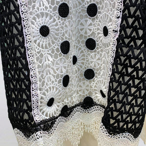 White Muslin Suit with Stone & Lace Detailing