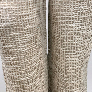 Beige Jute Coord Set with Crosia Detailing