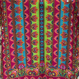 Multicolour Muslin Crepe Coord Set with Digital Print & Mirror Work