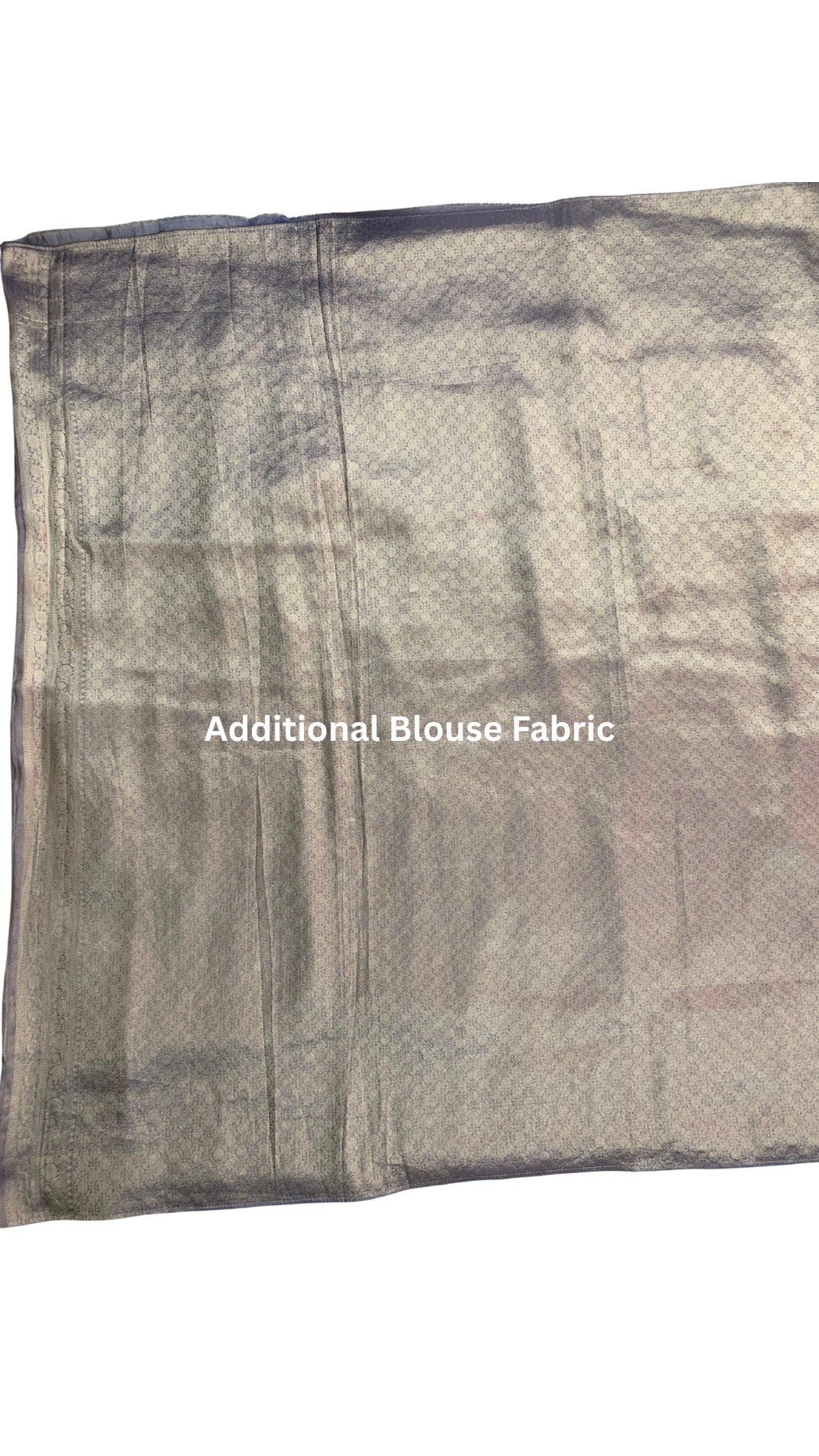 Golden Ivory Tissue Unstitched Saree with Zardozi, Pearl, Sequins & Dabka Work