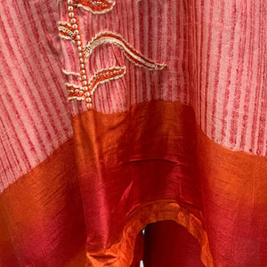 Red Cotton Silk Coord Set with Sequins & Thread work Detailing