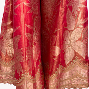 Rani Tissue Indo Western with Cutdana, Zari and Sequins Embroidery 5