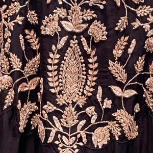 Black Organza Indo Western with Cutdana and Sequins Embroidery 6