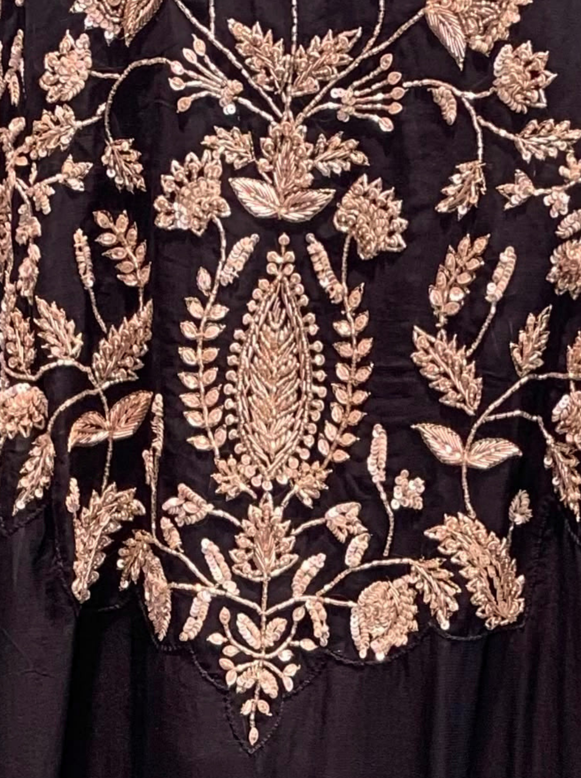 Black Organza Indo Western with Cutdana and Sequins Embroidery 6