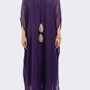 Dusty Purple Organza Indo Western with Cutdana and Sequins Embroidery 2