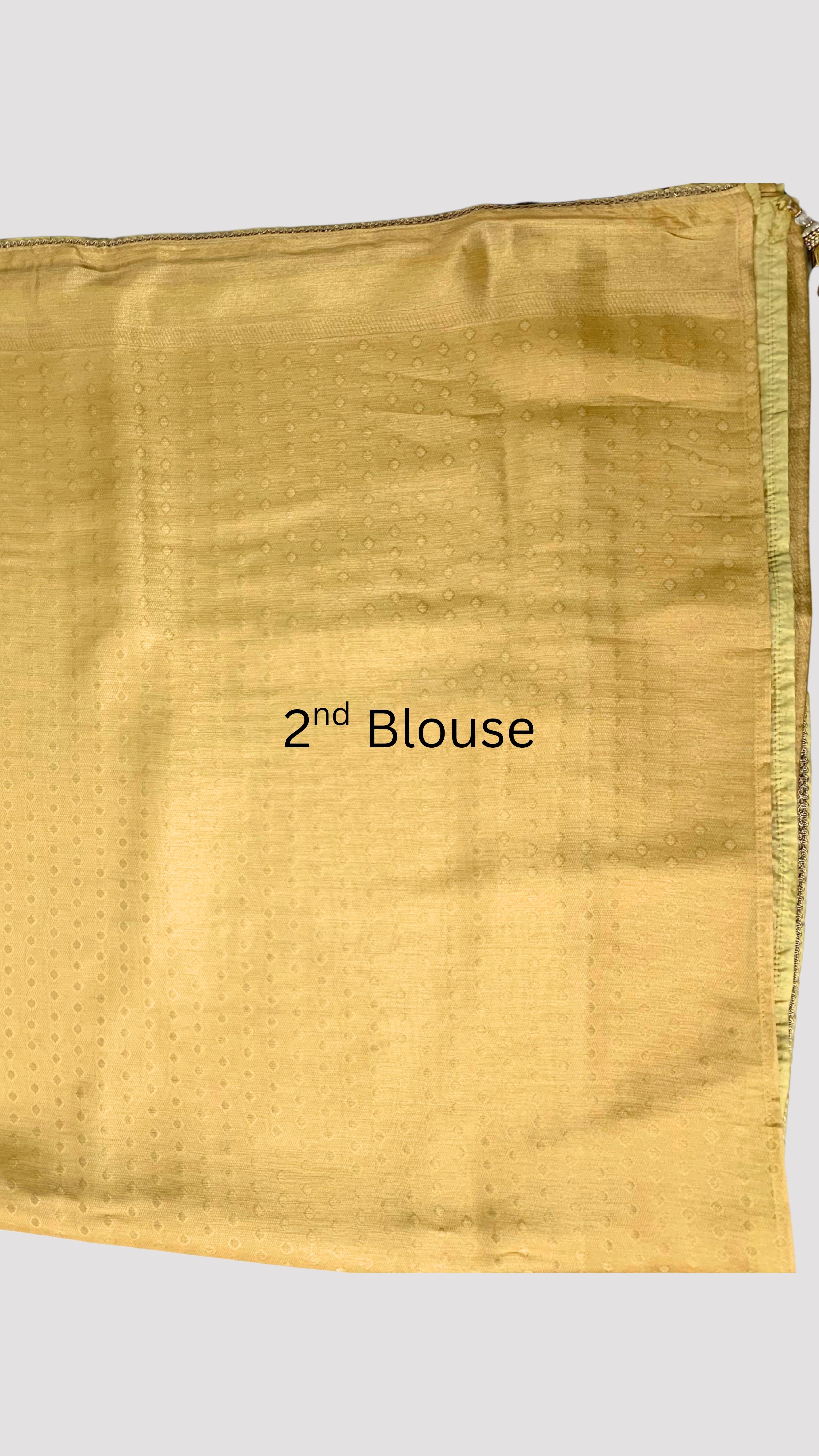 Yellow Silk Saree with Stitched Blouse and Zari, Cutdana & Sequins Work
