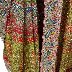 Beautiful Multicolour Tissue Saree Embellished With Kundan, Sequins & Cut Dana Work