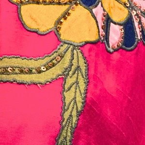 Rani Raw Silk Indo Western with Sequins, Pearl and Applique Embroidery 4