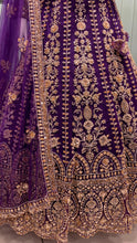 Load image into Gallery viewer, Purple Net Lehenga With Cut Dana and Sequence work
