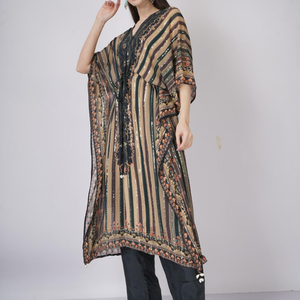 Blue Georgette Indo Western with Cutdana and Printed Embroidery 7