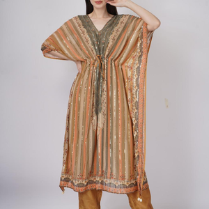 Peach Georgette Indo Western with Cutdana and Printed Embroidery 8