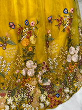 Load image into Gallery viewer, Yellow Organza Lehenga with Hand Embroidery
