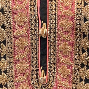 Black Chinon Indo Western with Cutdana Embroidery 4