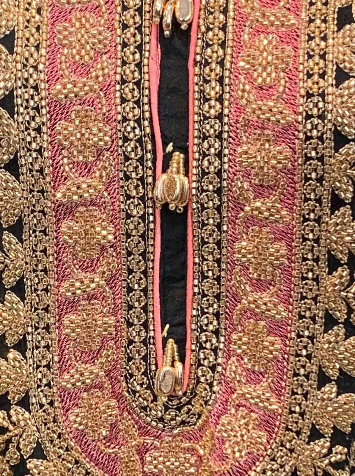 Black Chinon Indo Western with Cutdana Embroidery 4