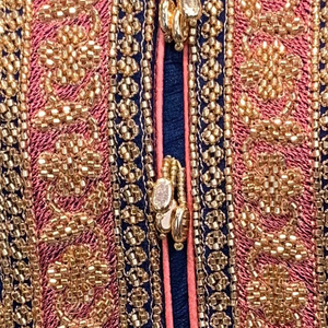 Blue Chinon Indo Western with Cutdana Embroidery 4