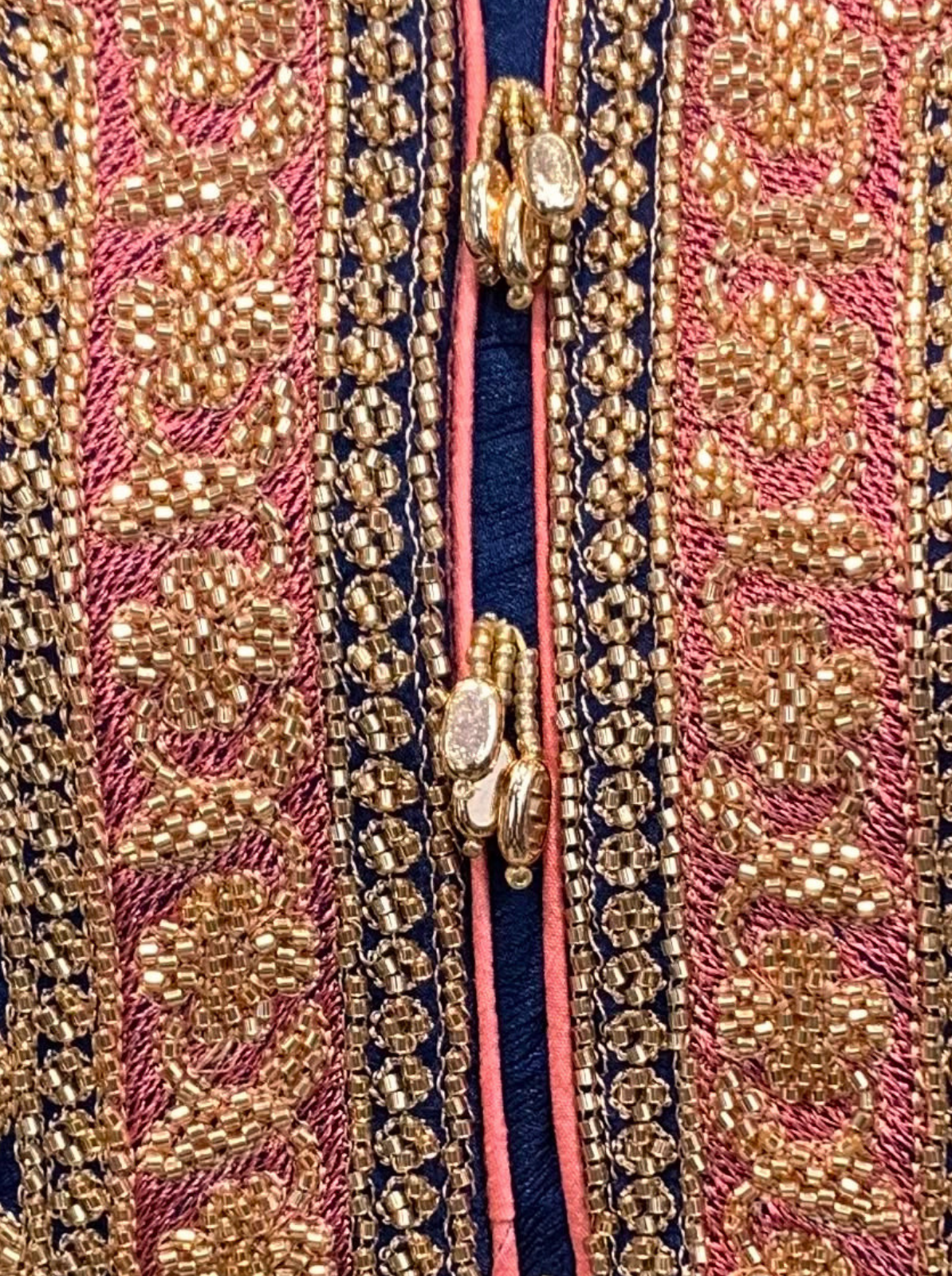 Blue Chinon Indo Western with Cutdana Embroidery 4