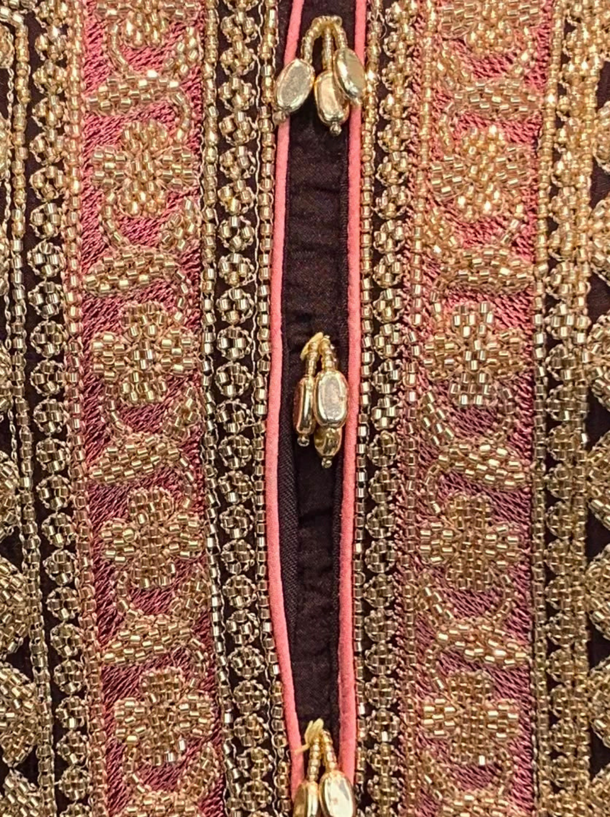 Maroon Chinon Indo Western with Cutdana Embroidery 4